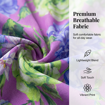 ⏳Limited-time 50% off⏰Women's Floral V-Neck Ruffle Hem A-Line Dress💐👗