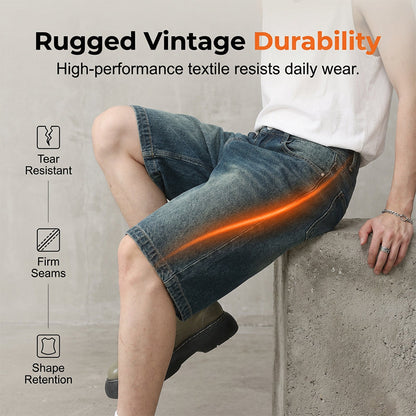Men's Vintage Relaxed Fit Denim Shorts
