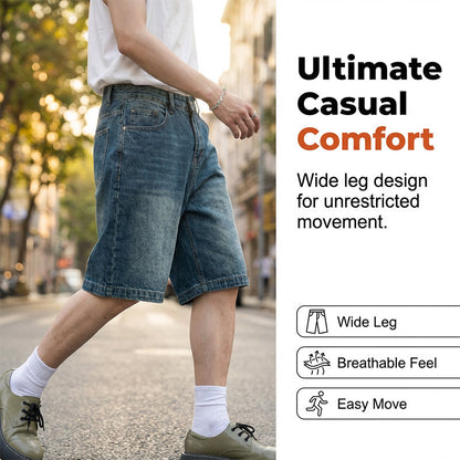 Men's Vintage Relaxed Fit Denim Shorts