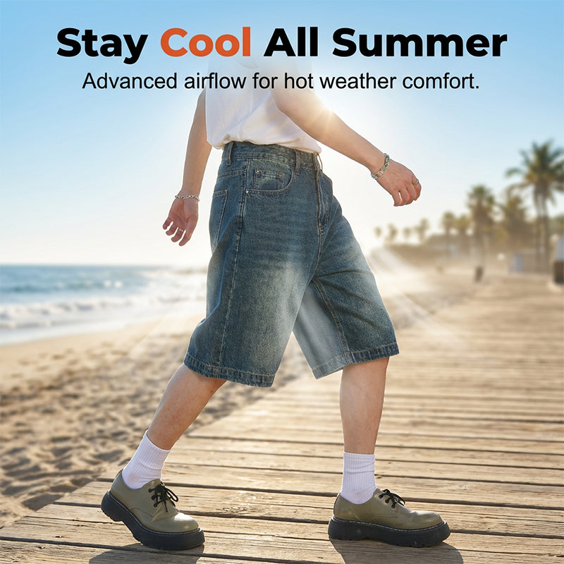 Men's Vintage Relaxed Fit Denim Shorts