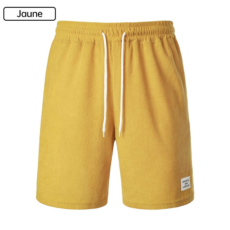 Men's Casual Breathable Ribbed Velvet Shorts