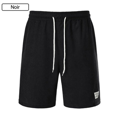 Men's Casual Breathable Ribbed Velvet Shorts
