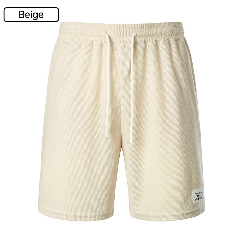 Men's Casual Breathable Ribbed Velvet Shorts