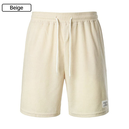 Men's Casual Breathable Ribbed Velvet Shorts