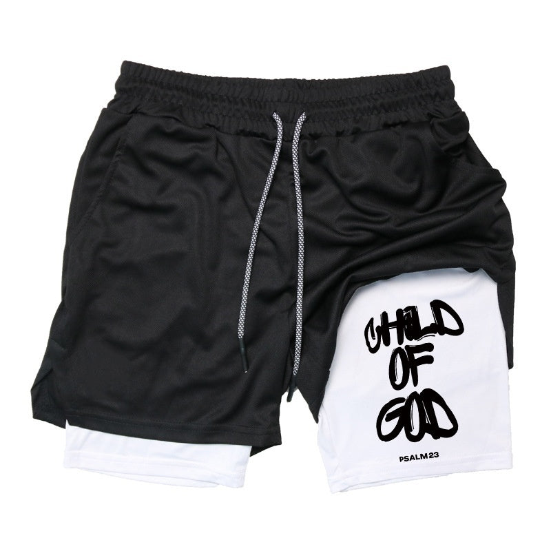 Men's 2-in-1 Faith & Fitness Athletic Shorts