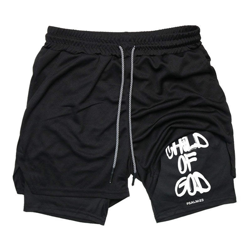 Men's 2-in-1 Faith & Fitness Athletic Shorts