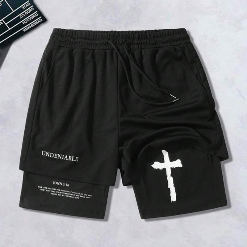 Men's 2-in-1 Faith & Fitness Athletic Shorts