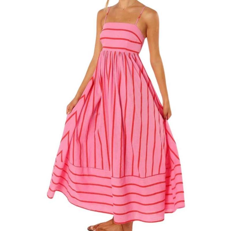 🌞Summer Sale 49% OFF🔥Spaghetti Strap Cut Out Flowy Swing Long Dress
