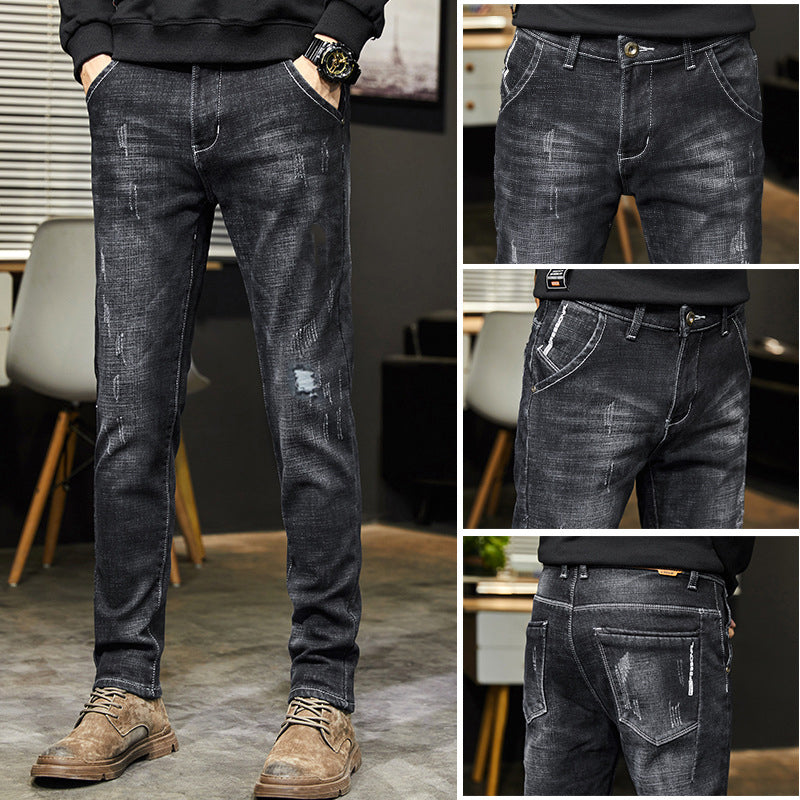 Men's Stretch Tapered Denim Jeans