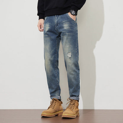 Men's Stretch Tapered Denim Jeans