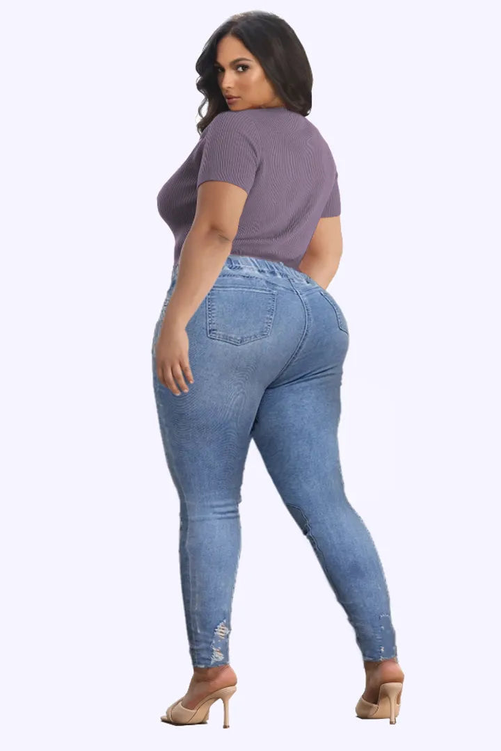🔥Women's Skinny Stretch Ripped Jeans