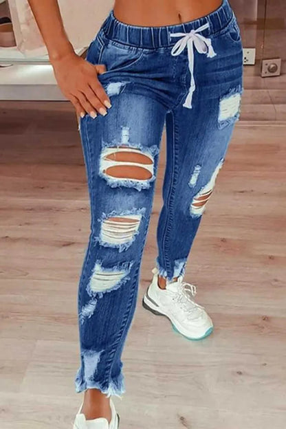 🔥Women's Skinny Stretch Ripped Jeans