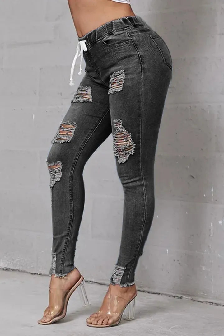 🔥Women's Skinny Stretch Ripped Jeans