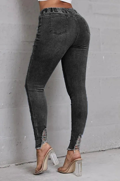 🔥Women's Skinny Stretch Ripped Jeans