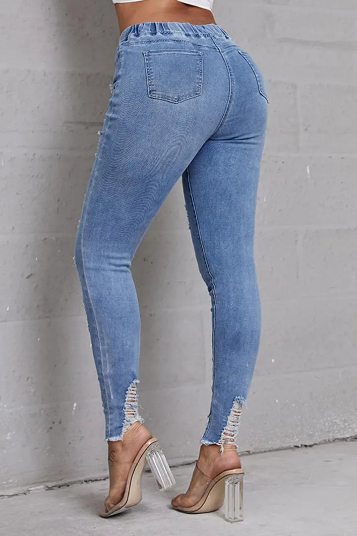 🔥Women's Skinny Stretch Ripped Jeans