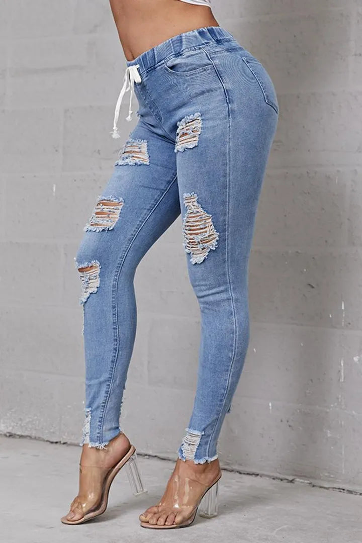 🔥Women's Skinny Stretch Ripped Jeans