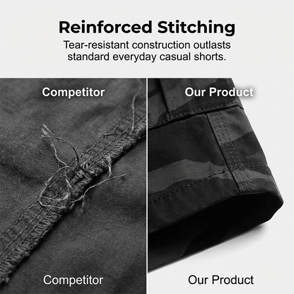 Men's Tactical Cargo Shorts – Multi-Pocket & Relaxed Fit – Camo Streetwear 💪