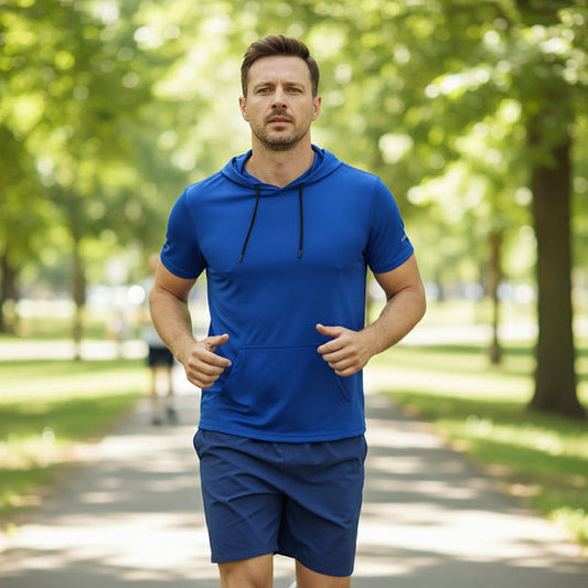 Men's All-Day Quick-Dry Hooded T-Shirt - Breathable, Stylish & Multi-Pocket