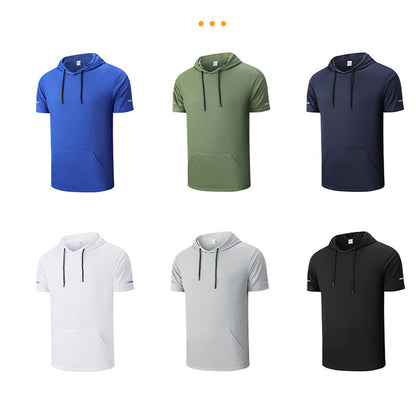Men's All-Day Quick-Dry Hooded T-Shirt - Breathable, Stylish & Multi-Pocket