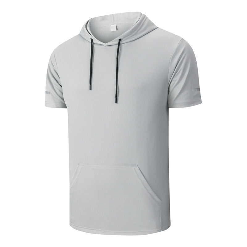 Men's All-Day Quick-Dry Hooded T-Shirt - Breathable, Stylish & Multi-Pocket