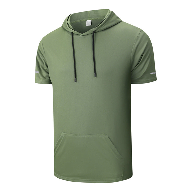 Men's All-Day Quick-Dry Hooded T-Shirt - Breathable, Stylish & Multi-Pocket