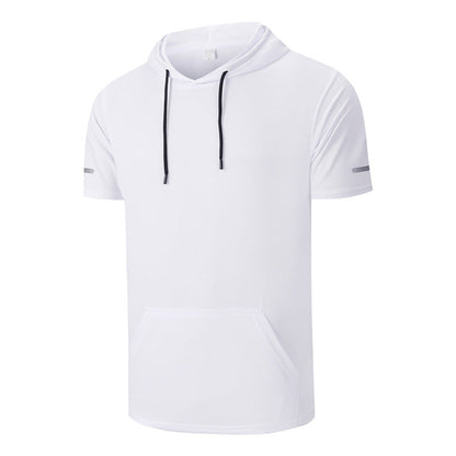 Men's All-Day Quick-Dry Hooded T-Shirt - Breathable, Stylish & Multi-Pocket