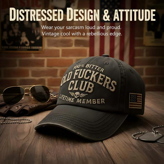 Vintage Baseball Cap with Funny Text