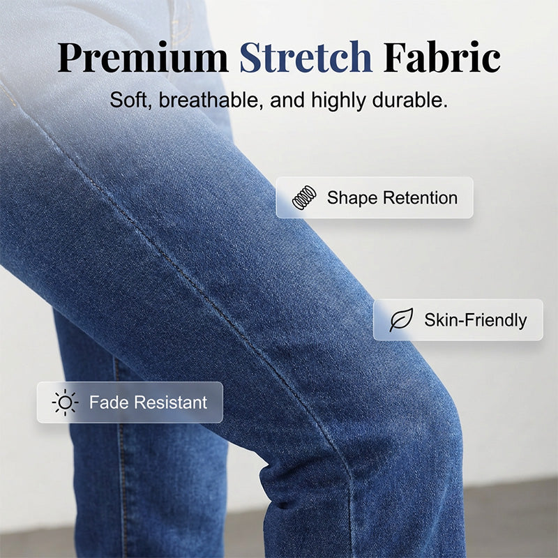 Women's High-Waist Straight Jeans