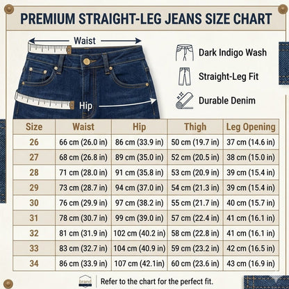 Women's High-Waist Straight Jeans