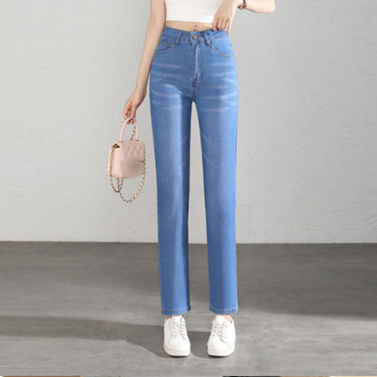 Women's High-Waist Straight Jeans
