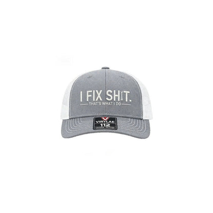 Mesh Back Trucker Cap with "I Fix Shit" Embroidery – Breathable Outdoor Sun Hat🧢☀️