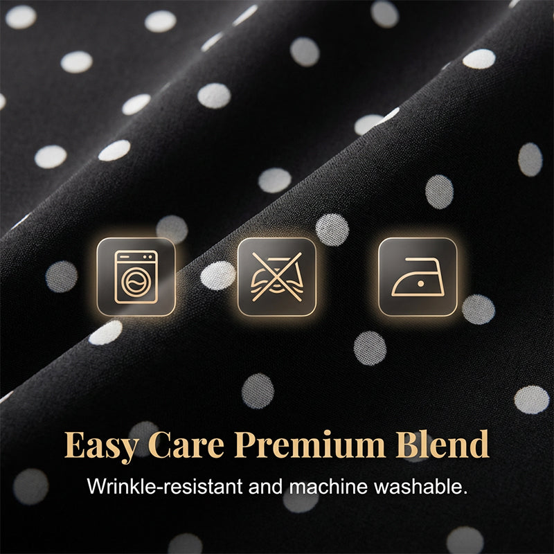 Women's Polka Dot V-Neck Maxi Dress