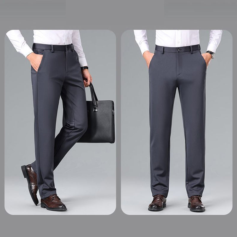 Men's Straight-Leg Business Trousers