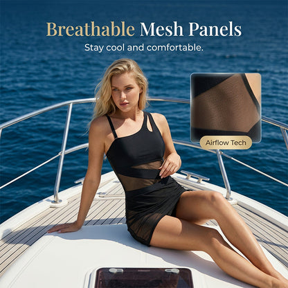 Women's Sexy Mesh Patchwork One Piece Swimsuit