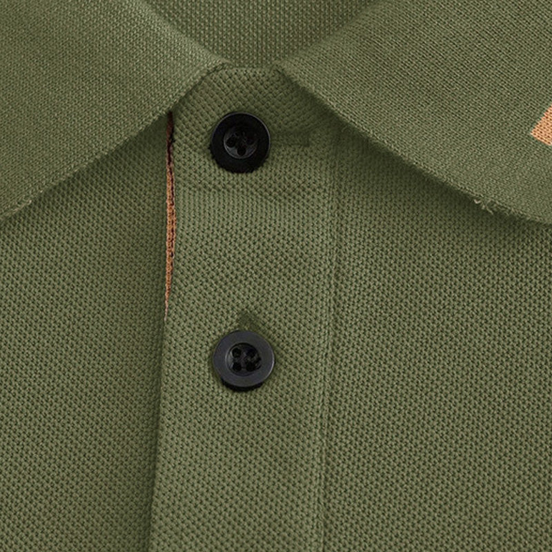 Men's Long Sleeve Contrast Collar Top