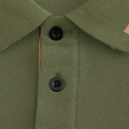 Men's Long Sleeve Contrast Collar Top