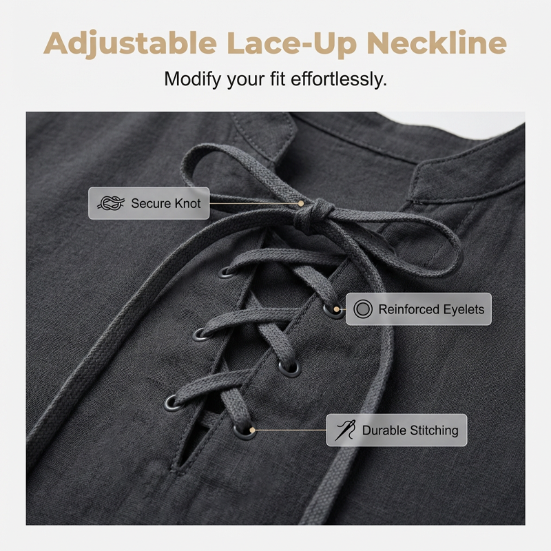 👕 LIMITED-TIME 50% OFF! ✨ Men's Casual Lace-Up Short Sleeve Shirt