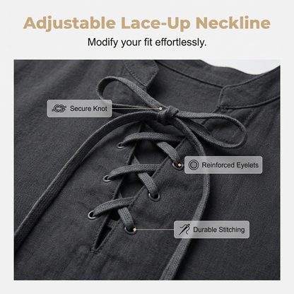 👕 LIMITED-TIME 50% OFF! ✨ Men's Casual Lace-Up Short Sleeve Shirt