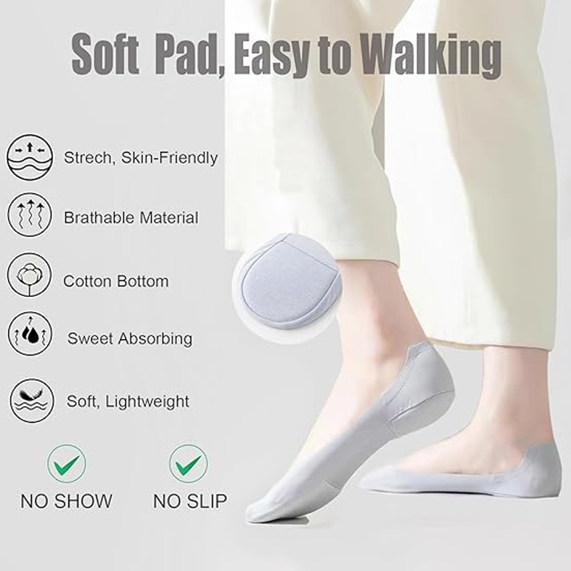 Breathable Low-Cut Liner Socks for Women