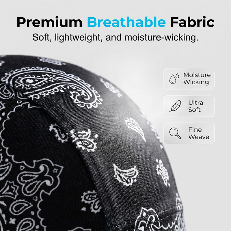 🧢 LIMITED-TIME 50% OFF! ✨ Unisex Breathable Skull Cap – Moisture-Wicking, Helmet-Friendly, Adjustable Fit 🚴‍♂️