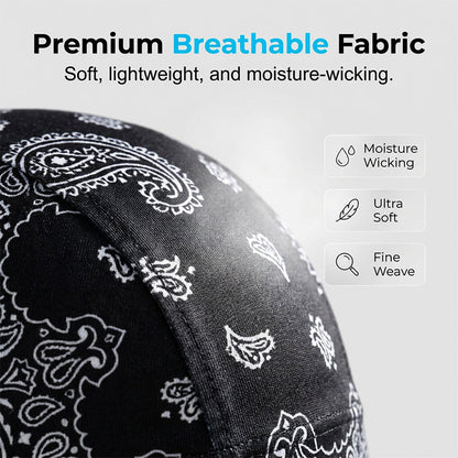 🧢 LIMITED-TIME 50% OFF! ✨ Unisex Breathable Skull Cap – Moisture-Wicking, Helmet-Friendly, Adjustable Fit 🚴‍♂️