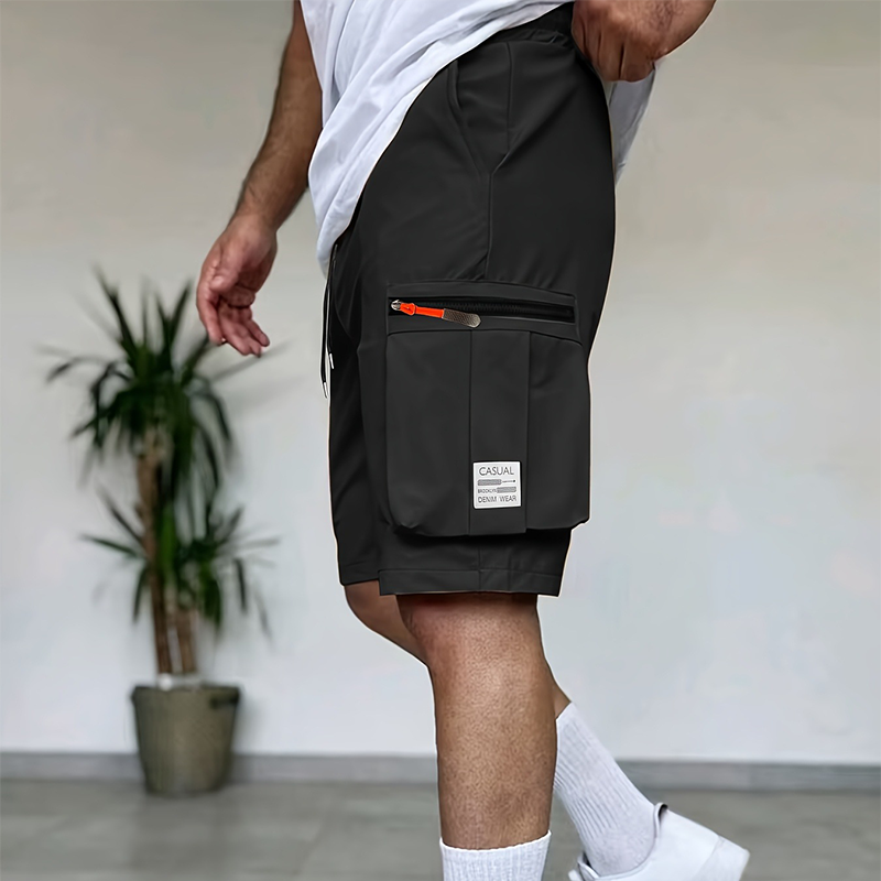 Men's Casual Cargo Shorts with Multi-Pockets