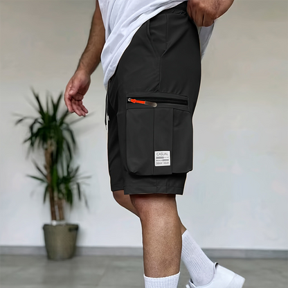 Men's Casual Cargo Shorts with Multi-Pockets