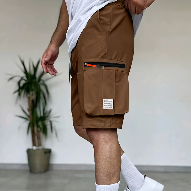 Men's Casual Cargo Shorts with Multi-Pockets