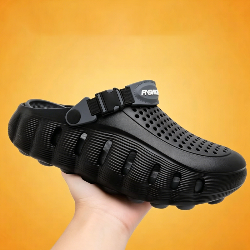 ✨ Men’s Cushioned Clogs – Ultra-Soft, Anti-Slip, Adjustable Strap 🌿