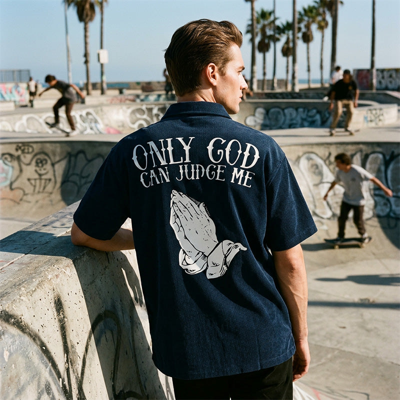 📢📢50% OFF !! ⏰👕 Men's Praying Hands Graphic Tee – Cotton, Casual, Symbolic, Versatile ✨