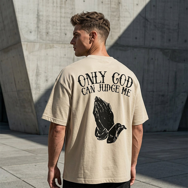 📢📢50% OFF !! ⏰👕 Men's Praying Hands Graphic Tee – Cotton, Casual, Symbolic, Versatile ✨