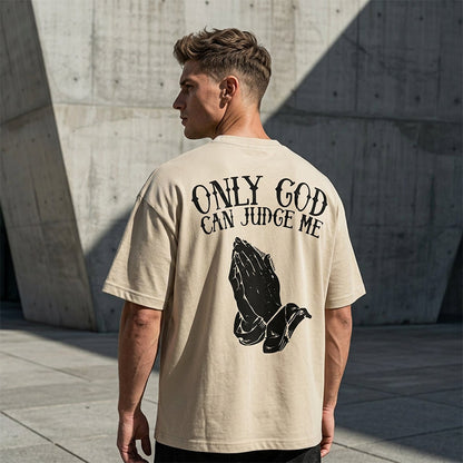 📢📢50% OFF !! ⏰👕 Men's Praying Hands Graphic Tee – Cotton, Casual, Symbolic, Versatile ✨