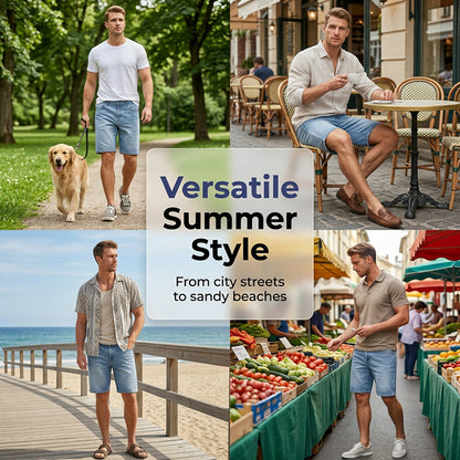 🩳 LIMITED-TIME 50% OFF! ✨ Men's Denim Shorts – Relaxed Fit, Casual, Comfortable ✨