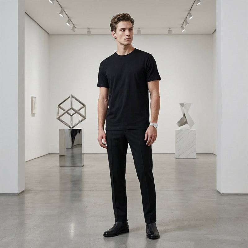 Men's Classic Crew Neck T-Shirt – Easy Care, Holds Shape